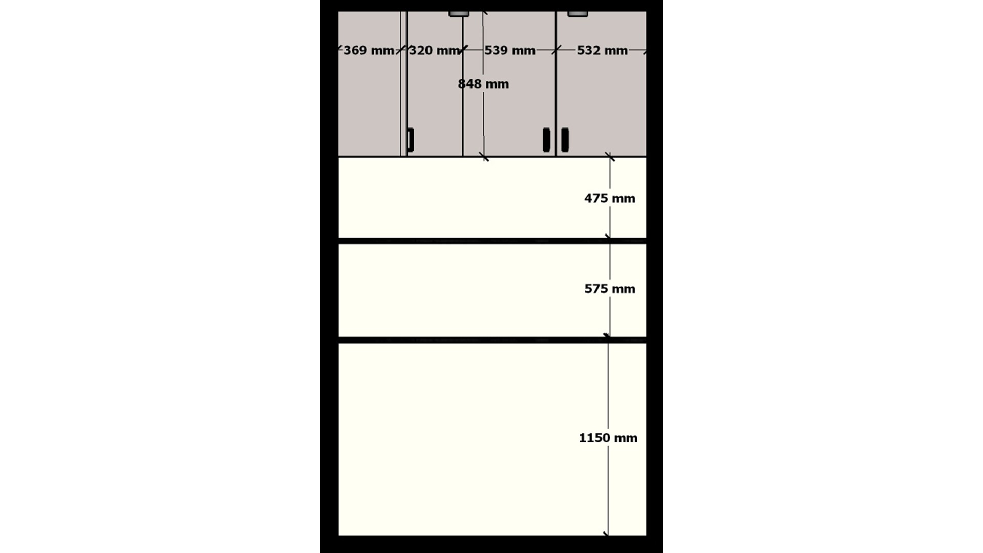 Store room shelves working drawing 2D