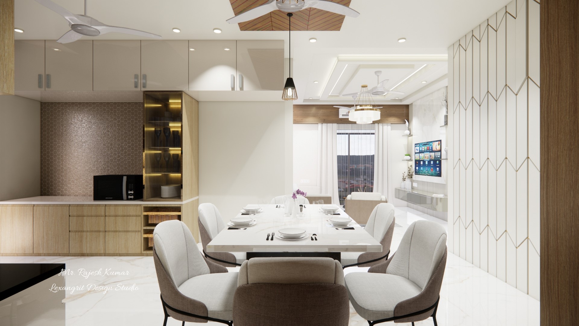 Dining seating area
