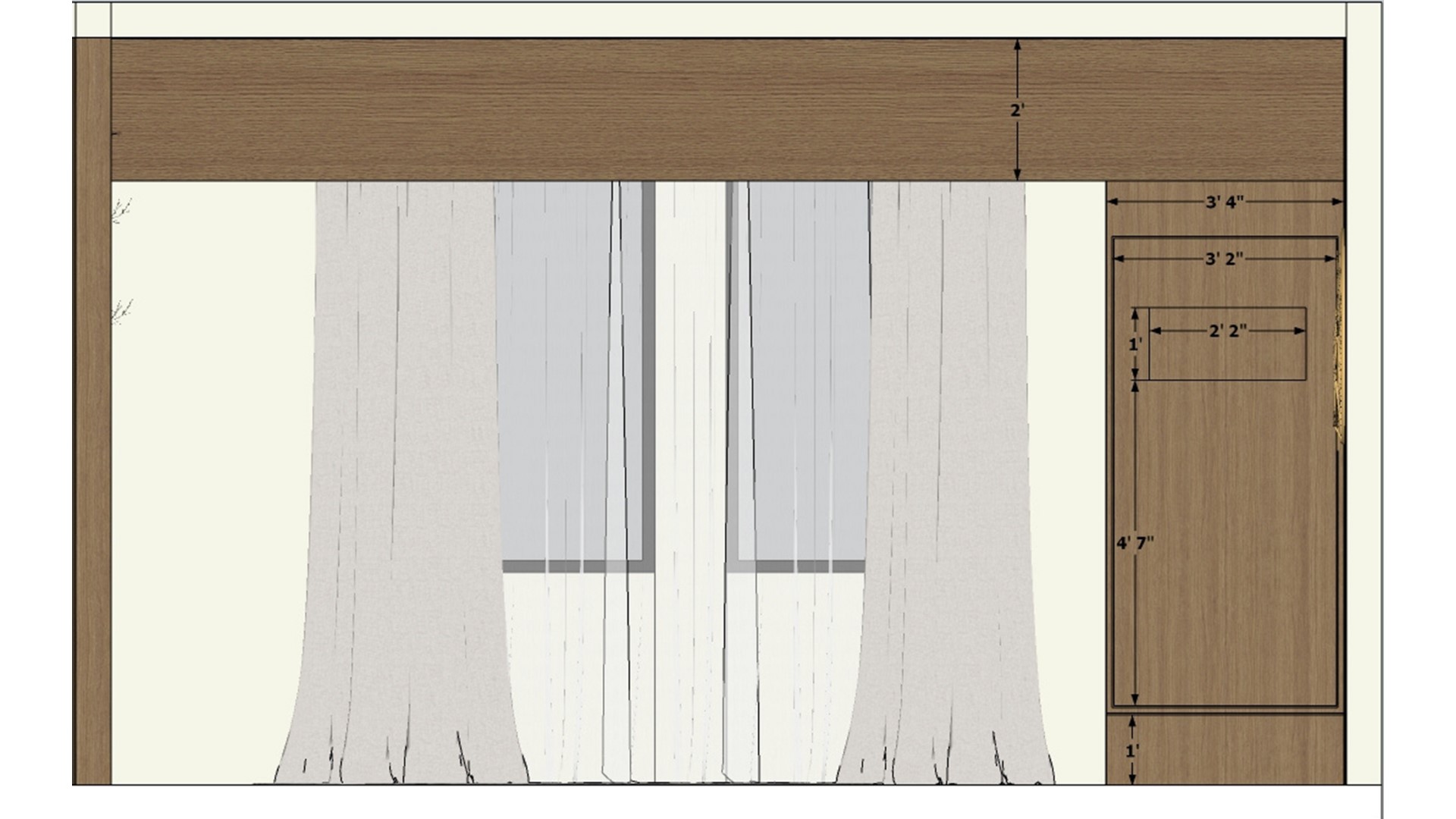 Drawing Room large sofa seating area front of center table and decorative wall ,some open  shelf  2d dimensions
