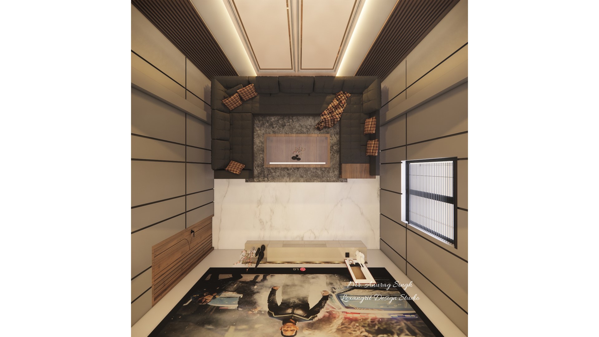Theater room top view
