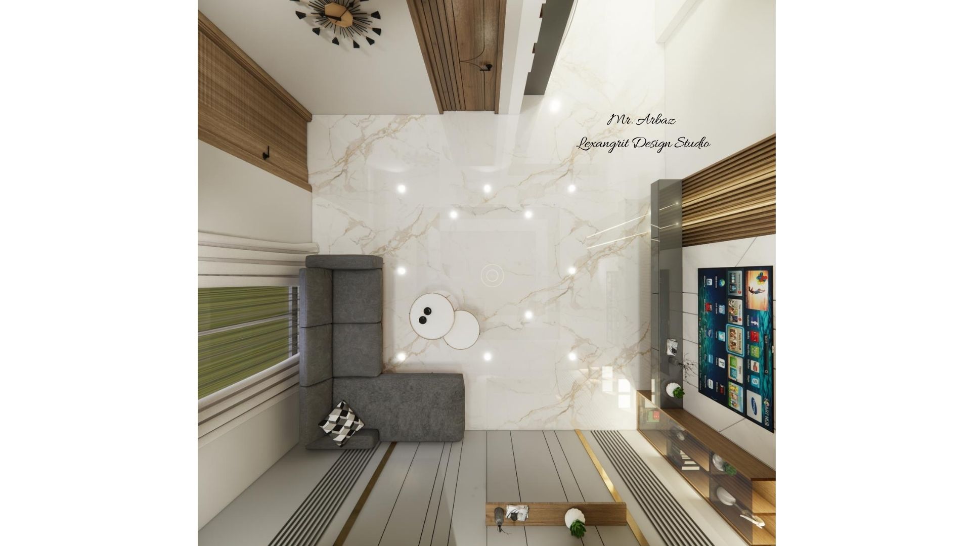 Living room top view