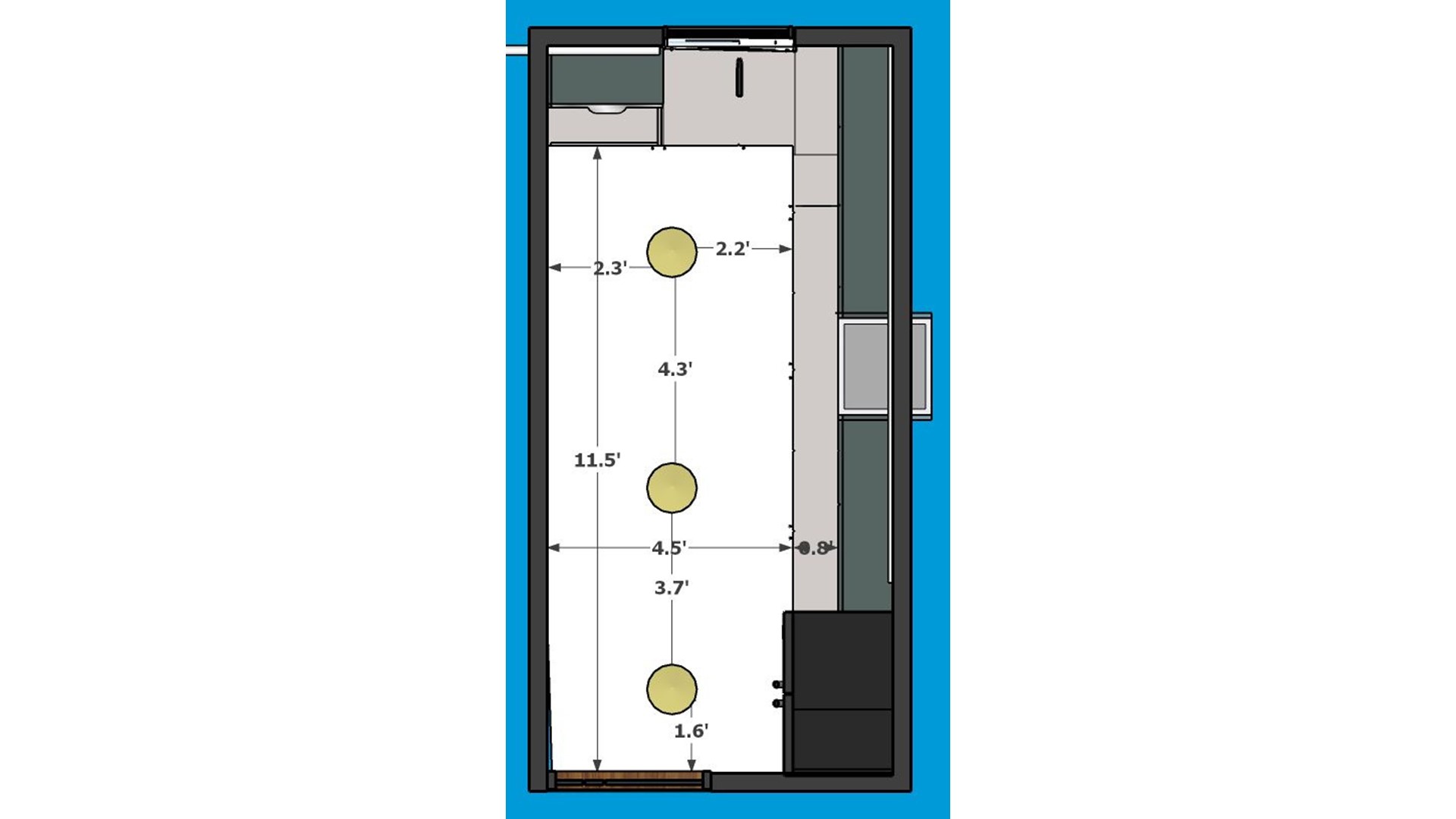Modular kitchen false ceiling 2d view