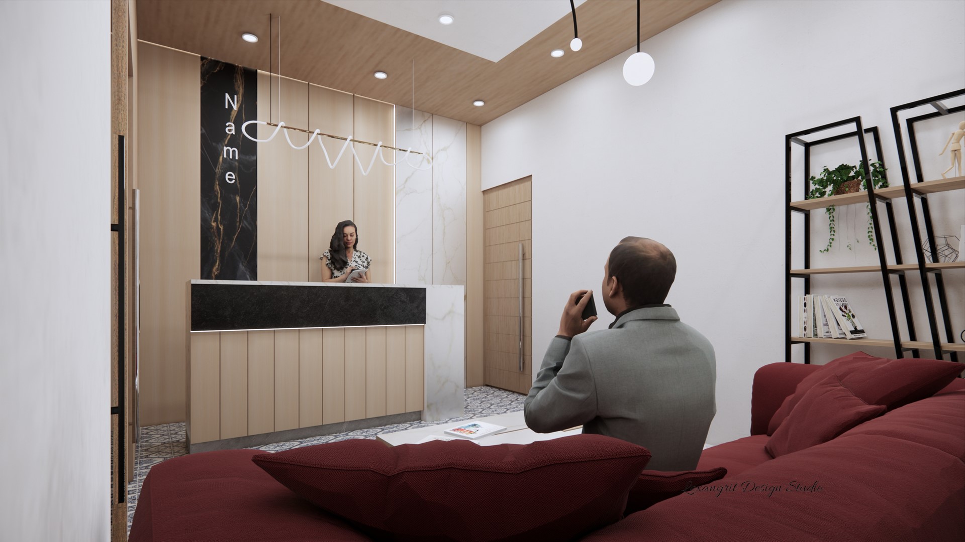Real estate office interior design project in Ranchi for Mr. Saurav