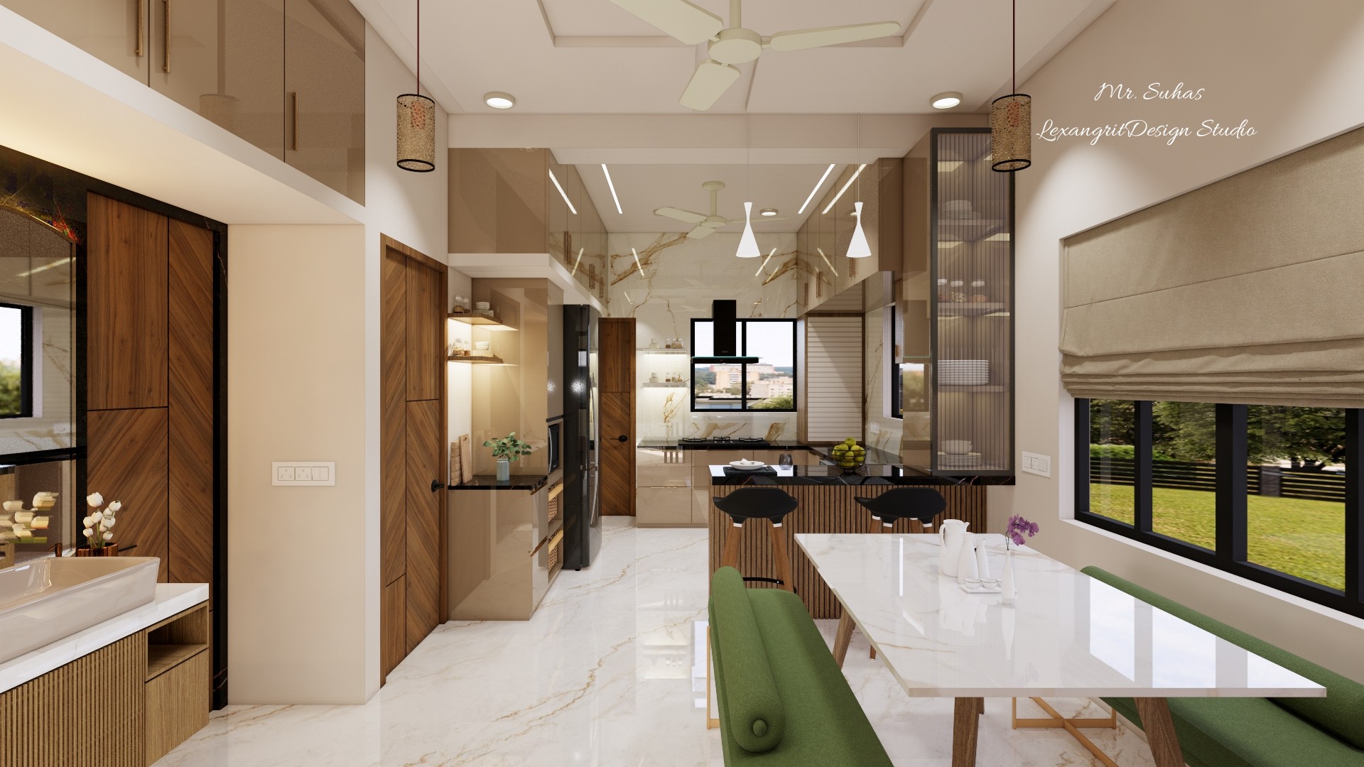 We are interior designers in Ahmednagar | Mr. Suhas Pawar's Villa interior design project by Lexangrit Design Studio