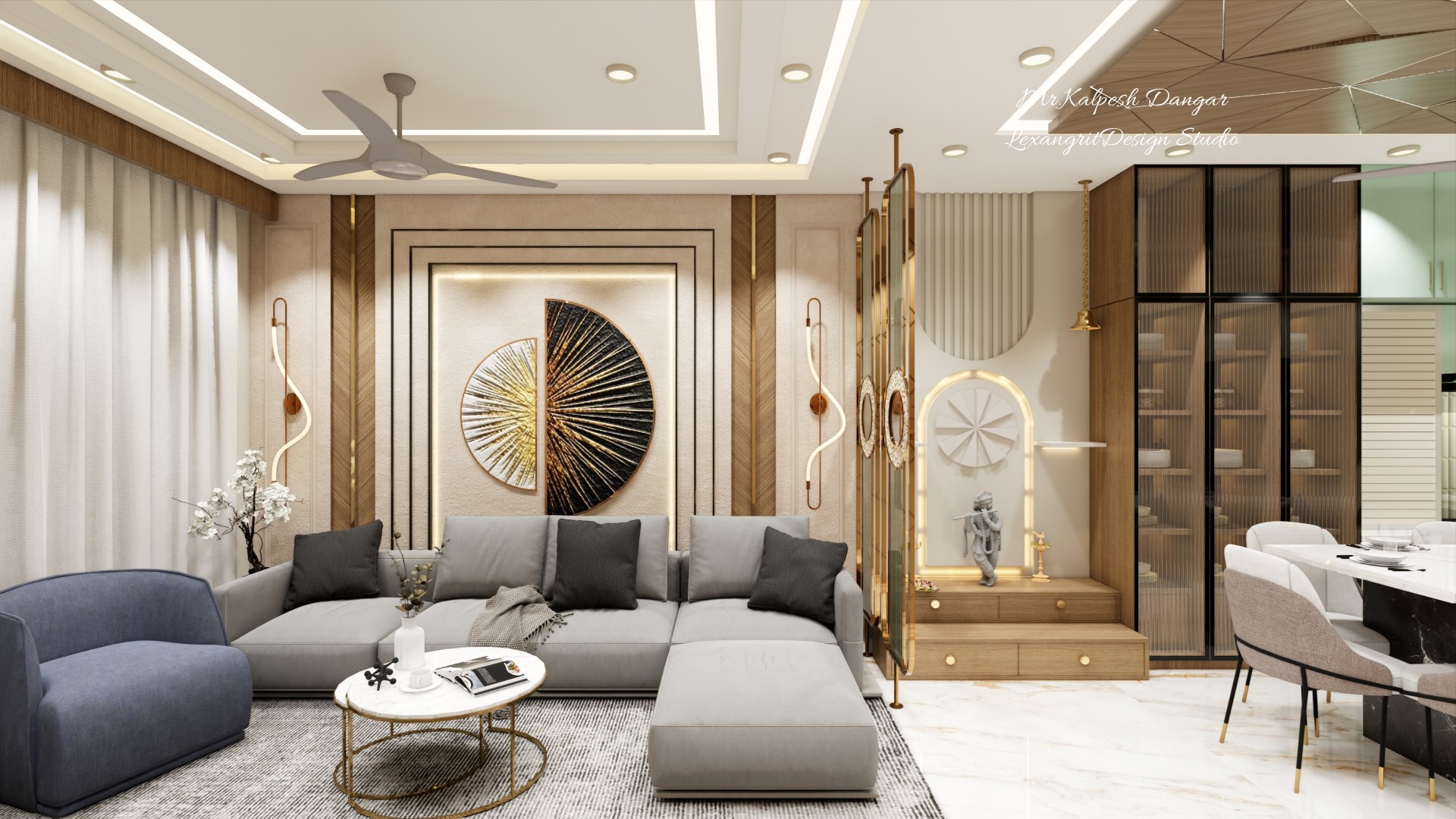We are interior designers in Jamnagar | Mr. Kalpesh Dangar's project by Lexangrit Design Studio
