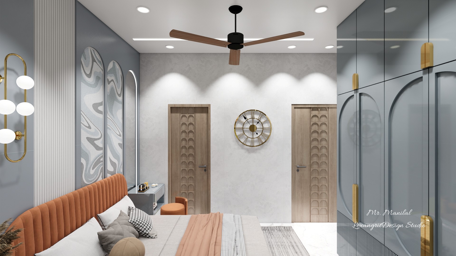 We are interior designers in Mehsana | Mr. Bharat Bhai Manilal Patel's Villa interior design project by Lexangrit Design Studio