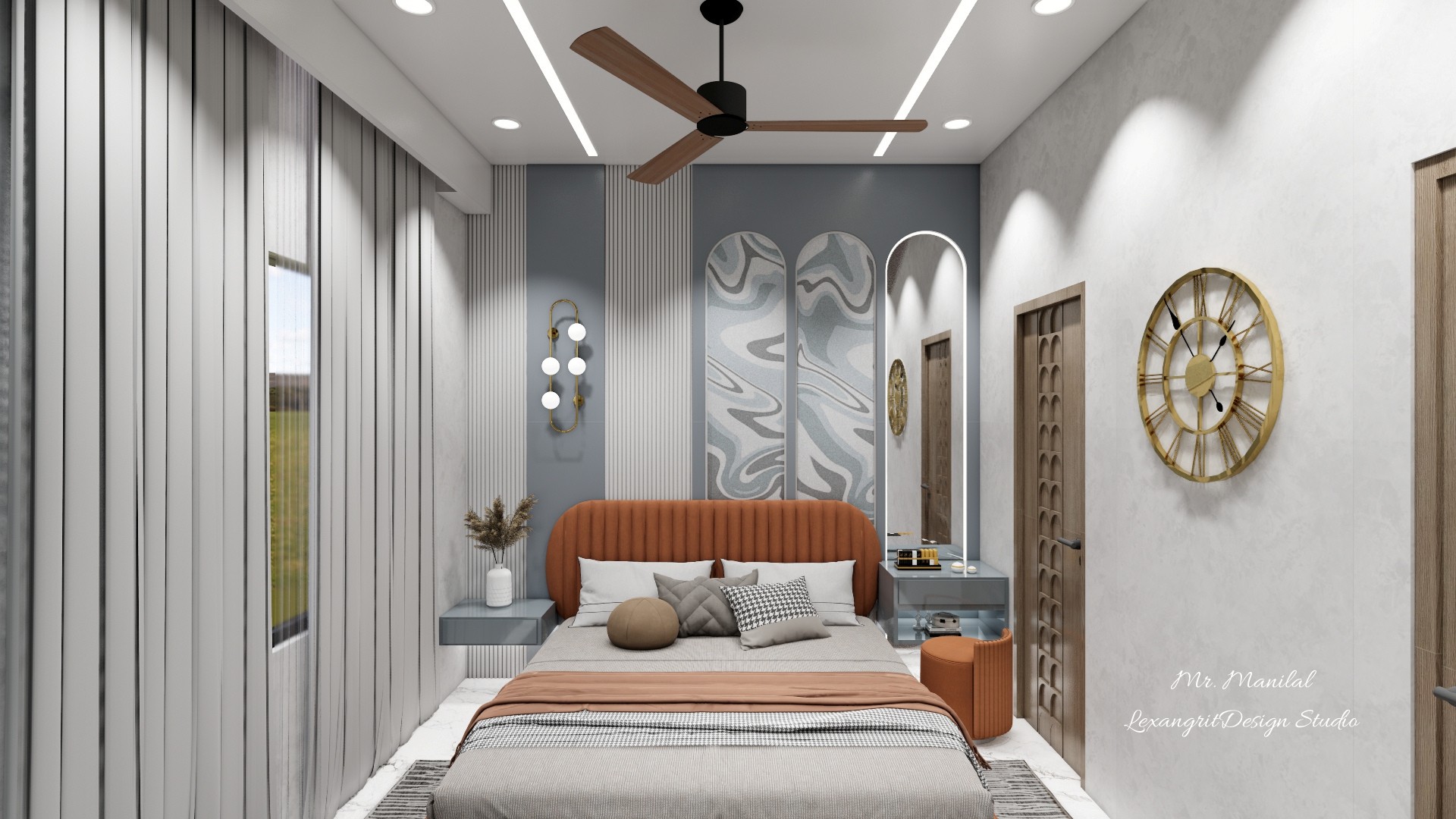 We are interior designers in Mehsana | Mr. Bharat Bhai Manilal Patel's Villa interior design project by Lexangrit Design Studio