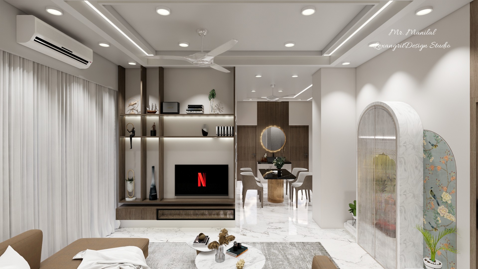 We are interior designers in Mehsana | Mr. Bharat Bhai Manilal Patel's Villa interior design project by Lexangrit Design Studio