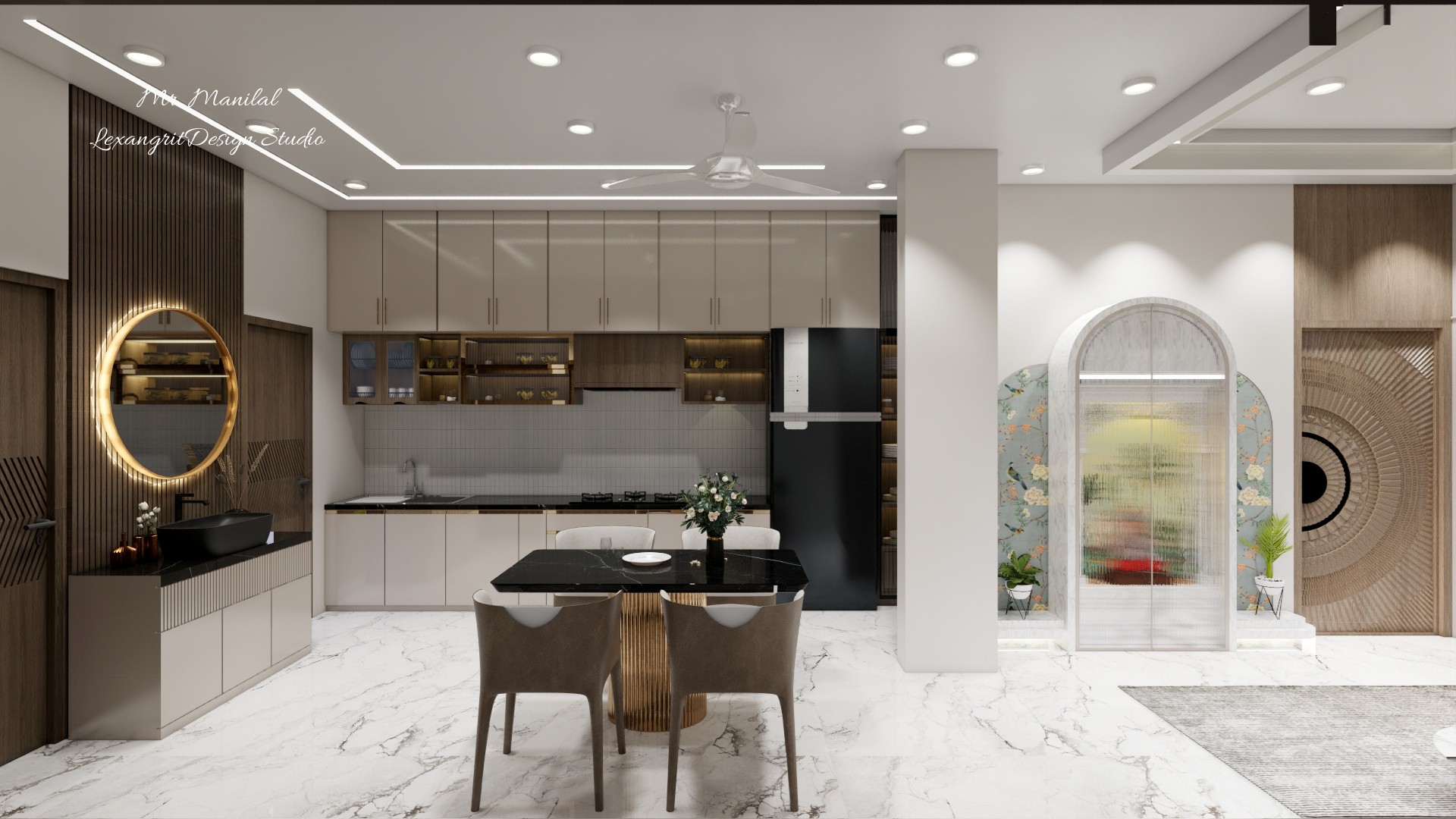 We are interior designers in Mehsana | Mr. Bharat Bhai Manilal Patel's Villa interior design project by Lexangrit Design Studio