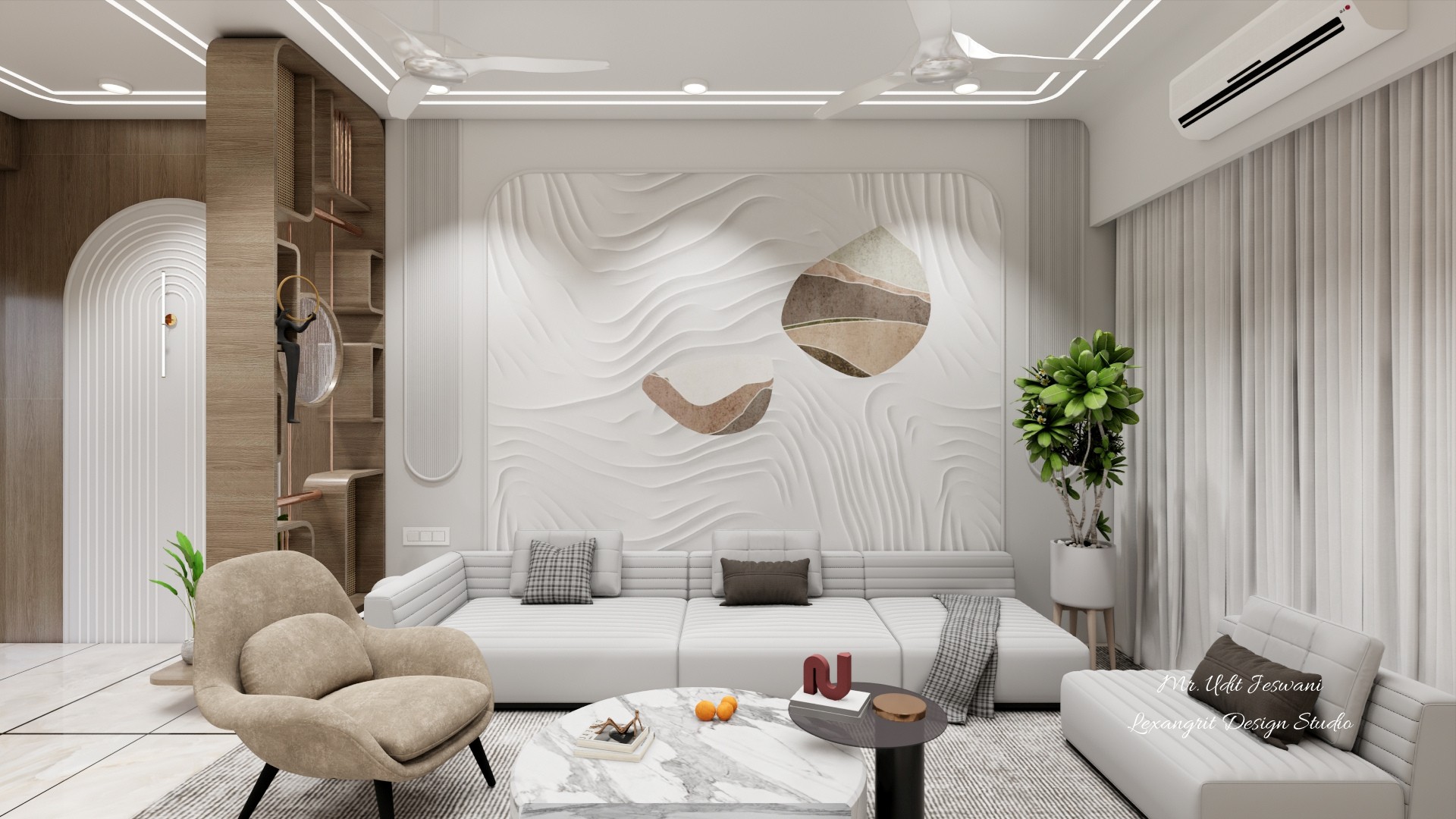 We are interior designers in Vadodara | Mr. Udit Jeswani's Villa interior design project by Lexangrit Design Studio
