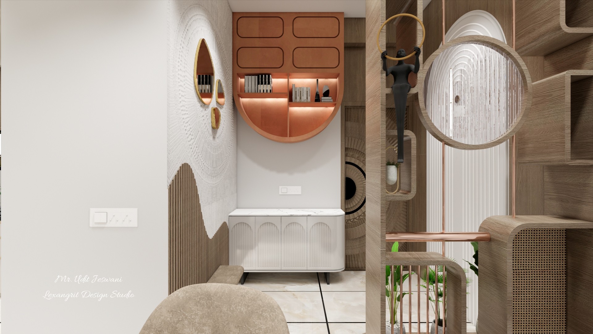 We are interior designers in Vadodara | Mr. Udit Jeswani's Villa interior design project by Lexangrit Design Studio