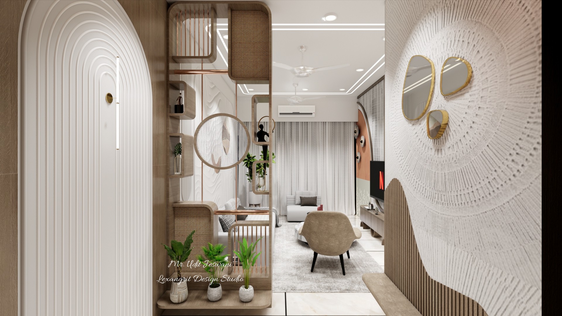 We are interior designers in Vadodara | Mr. Udit Jeswani's Villa interior design project by Lexangrit Design Studio