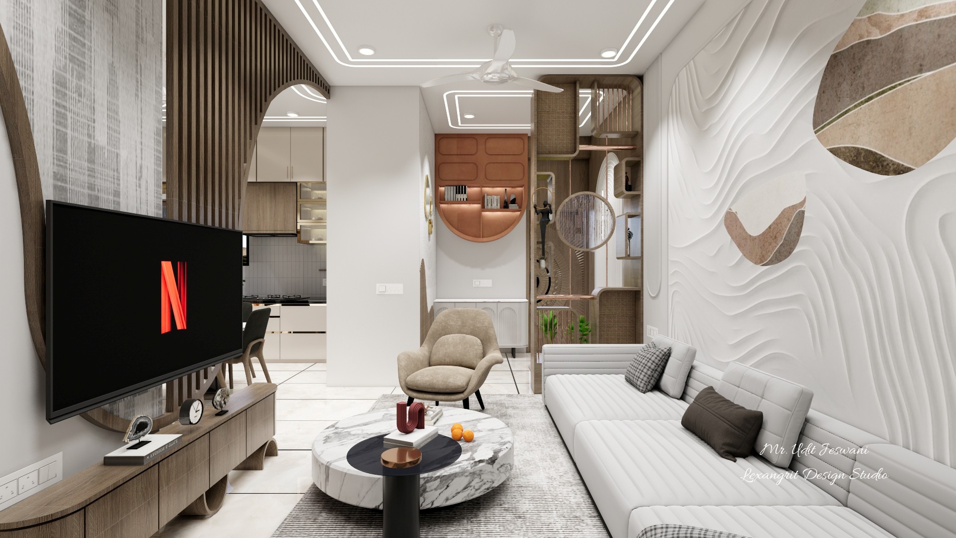 We are interior designers in Vadodara | Mr. Udit Jeswani's Villa interior design project by Lexangrit Design Studio