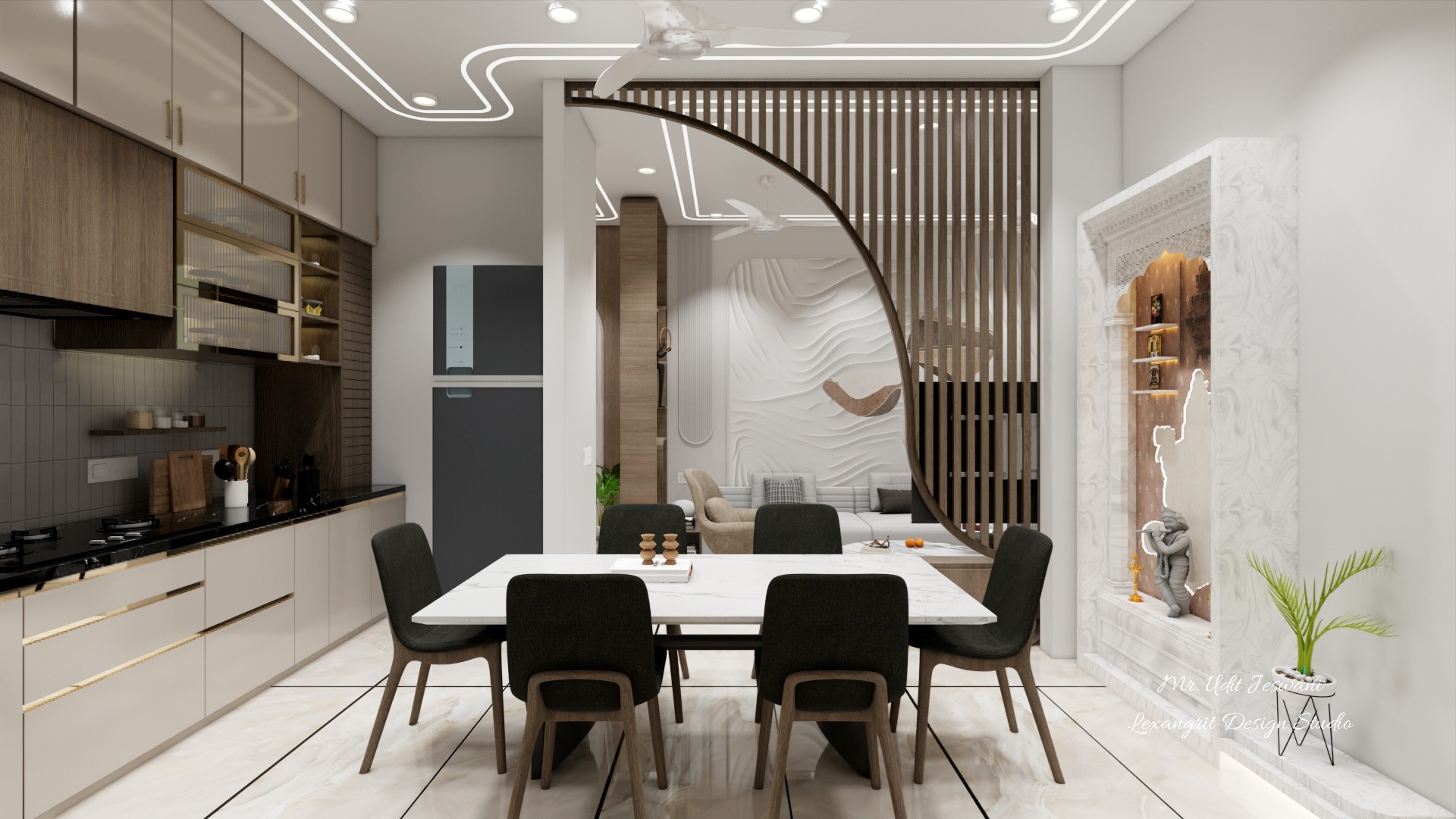 We are interior designers in Vadodara | Mr. Udit Jeswani's Villa interior design project by Lexangrit Design Studio