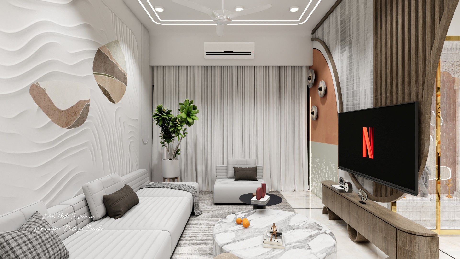 We are interior designers in Vadodara | Mr. Udit Jeswani's Villa interior design project by Lexangrit Design Studio