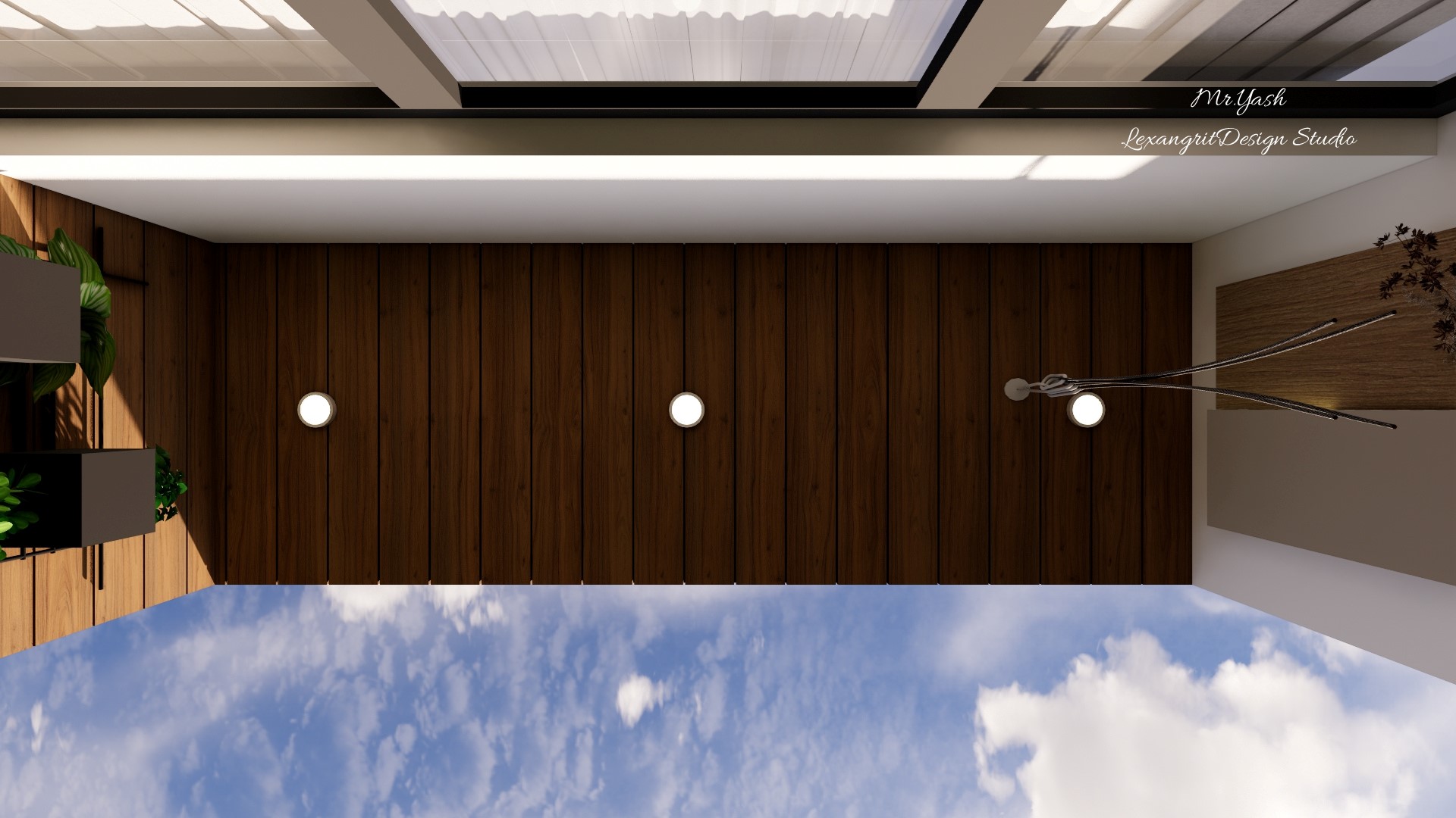 PVC balcony ceiling