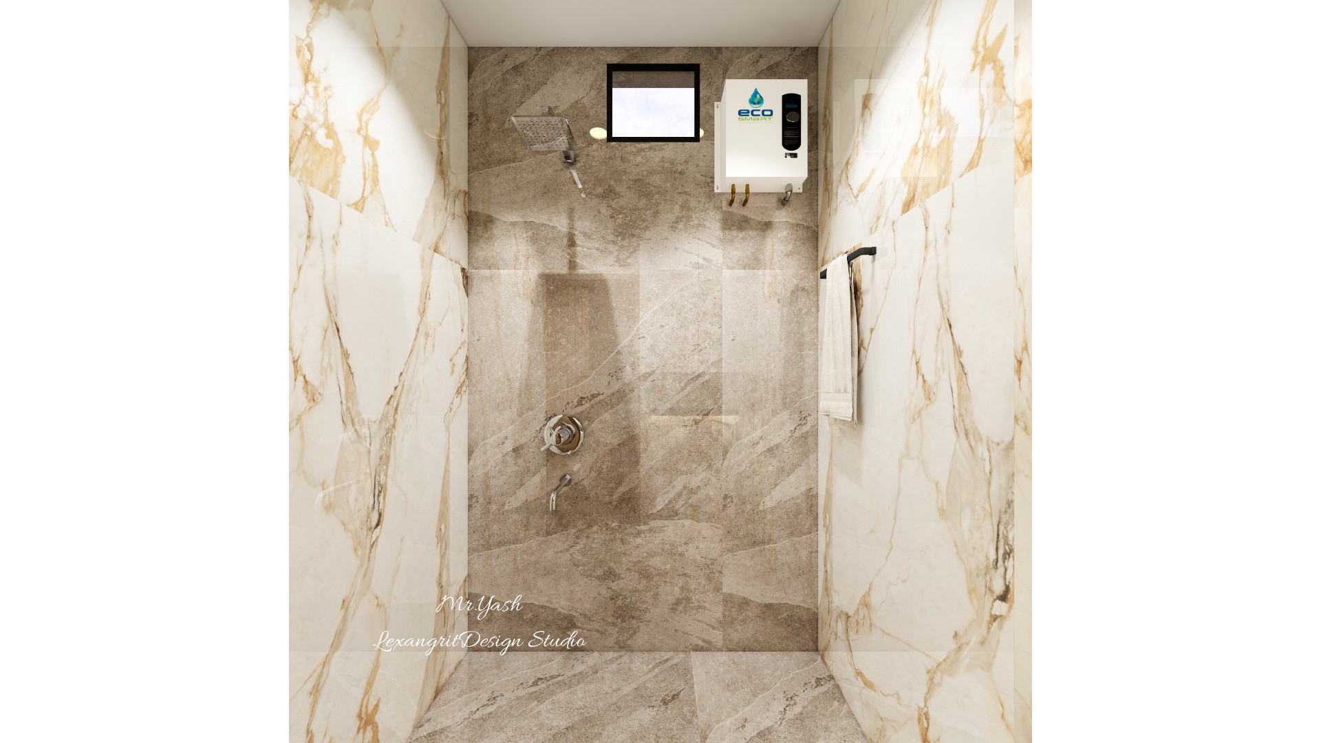 Toilet shower wall