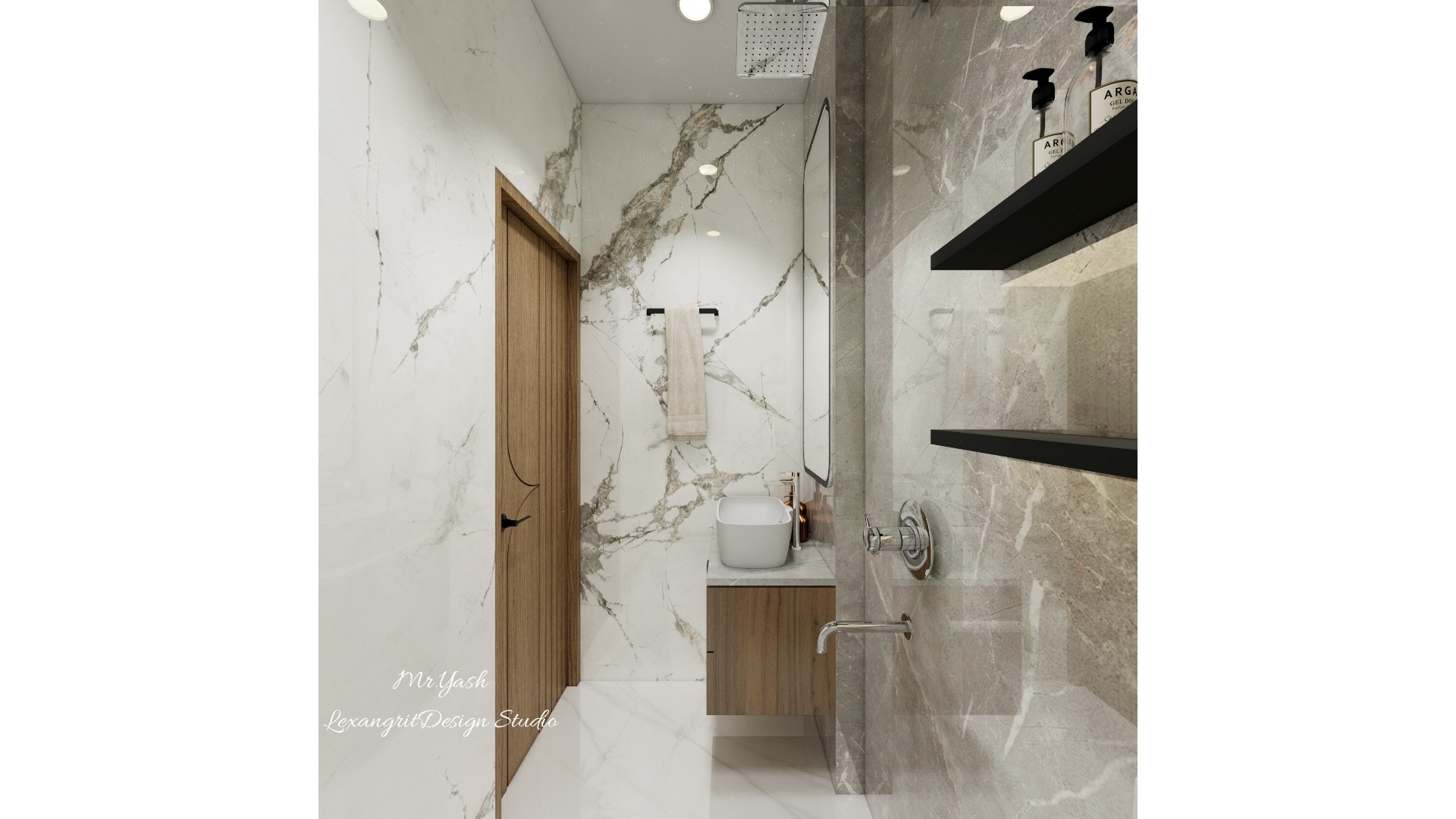 Toilet tiles design