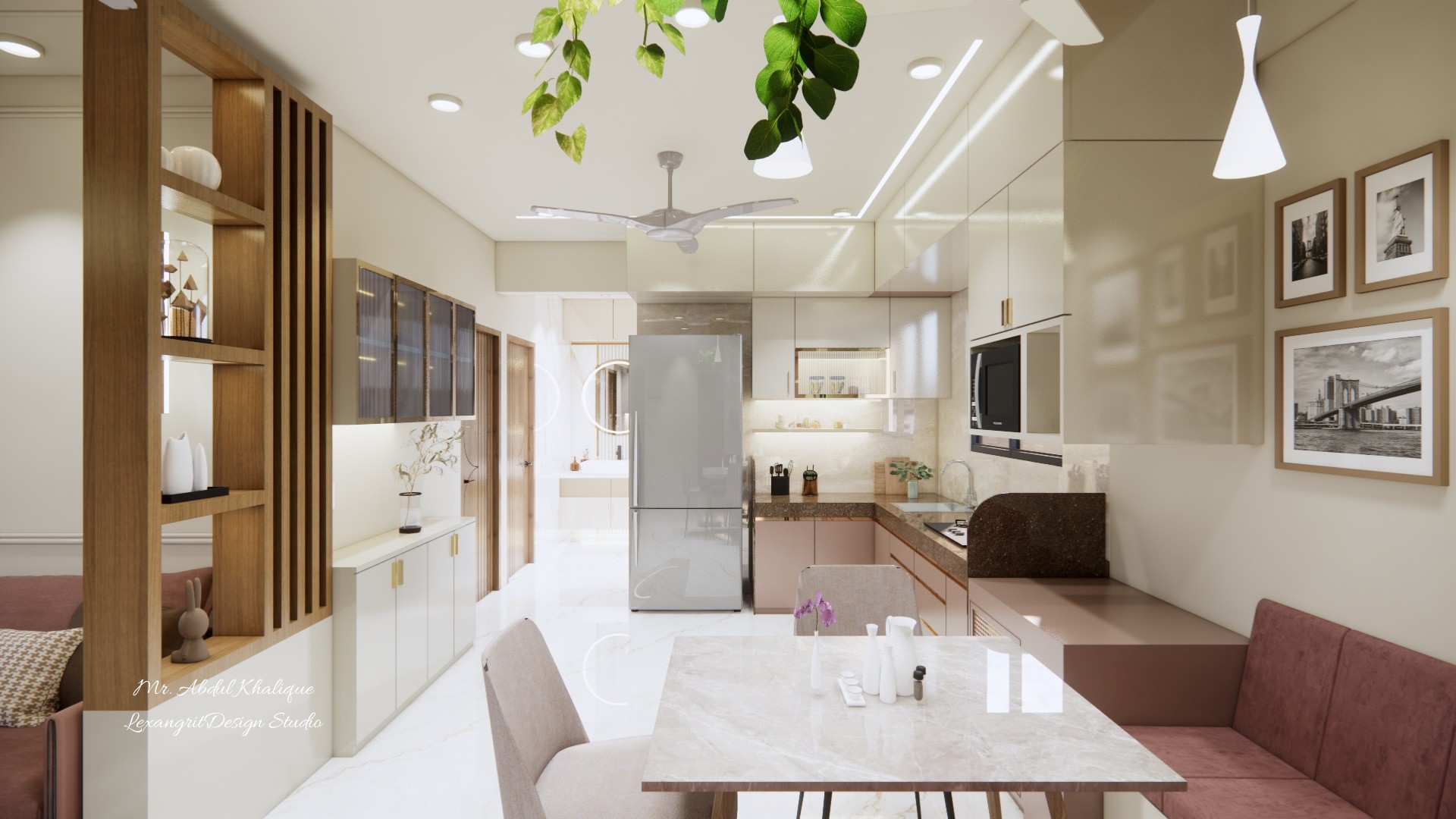 An open kitchen that flows into dining like a conversation — where cooking becomes part of the gathering, not separate from it.