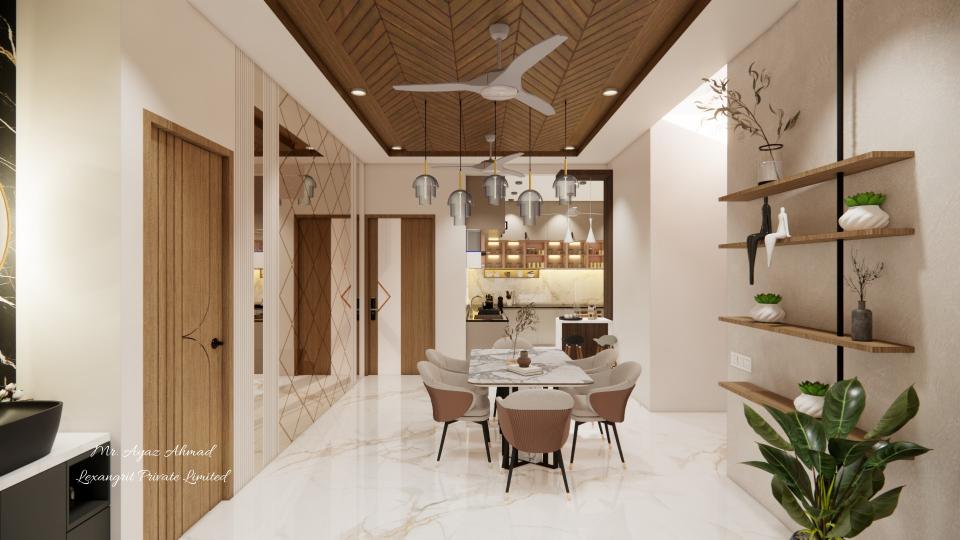 Dining area to kitchen room view