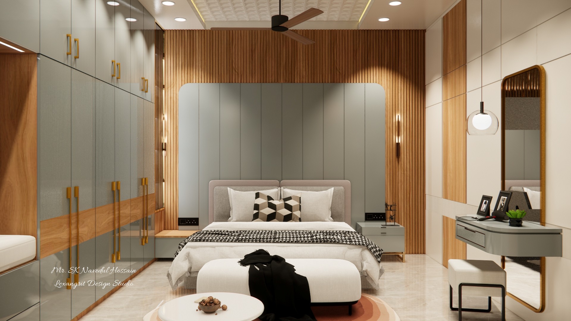 Bedroom Interior Design in Kharagpur, West Bengal – Mr. SK Navedul Hossain | Lexangrit