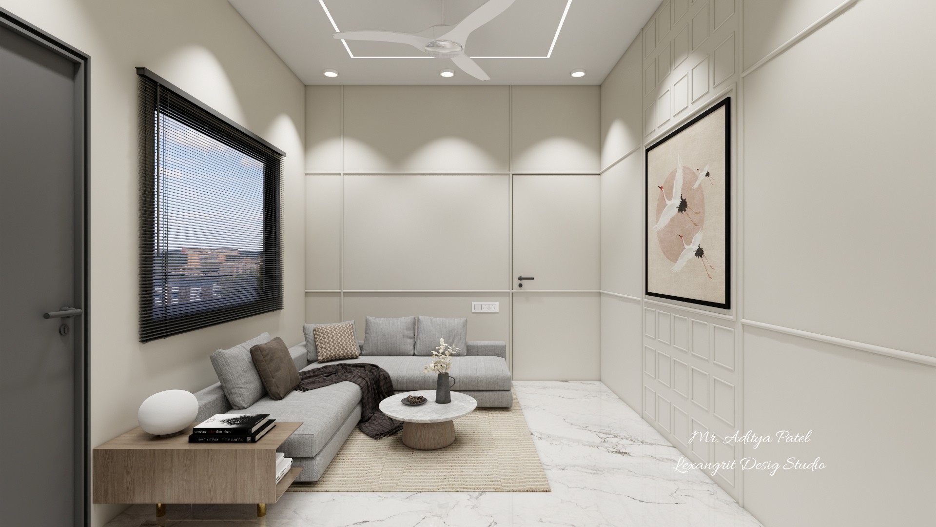 Budget-Friendly Living Room Interior Design in Shajapur, MP | Lexangrit