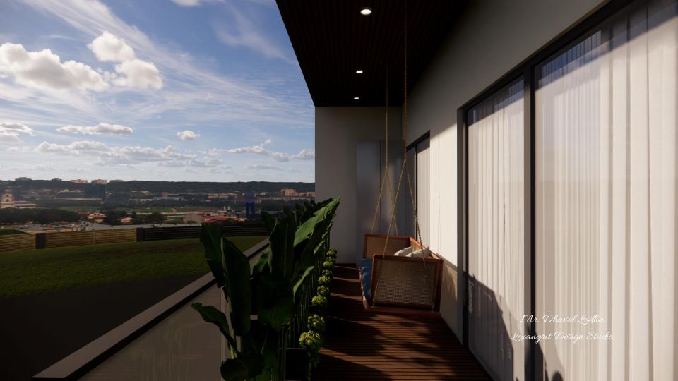 Balcony greenery with jhula