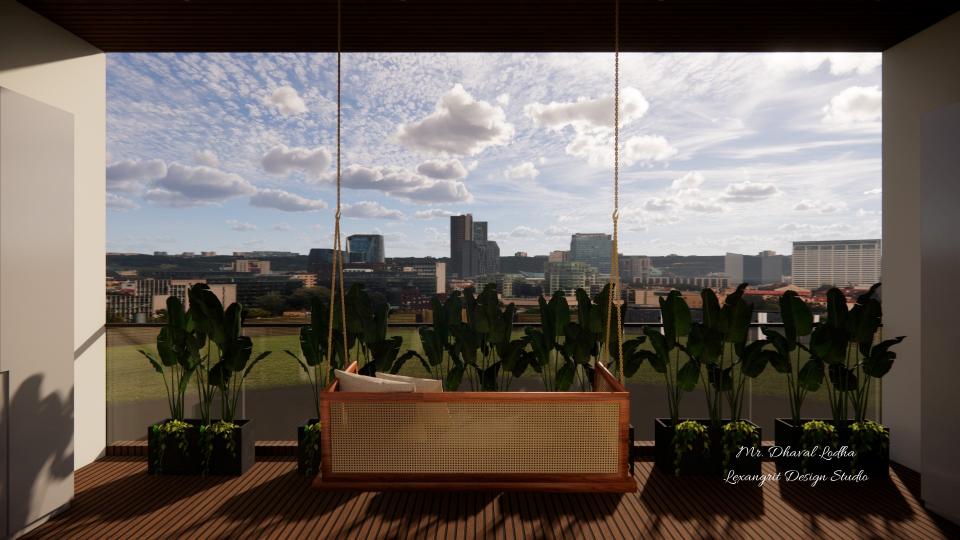 City view from the balcony