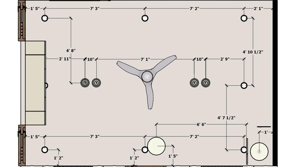 Dining false ceiling working drawing 2D