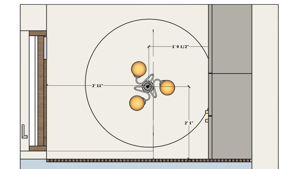 Foyer area fall ceiling dimension