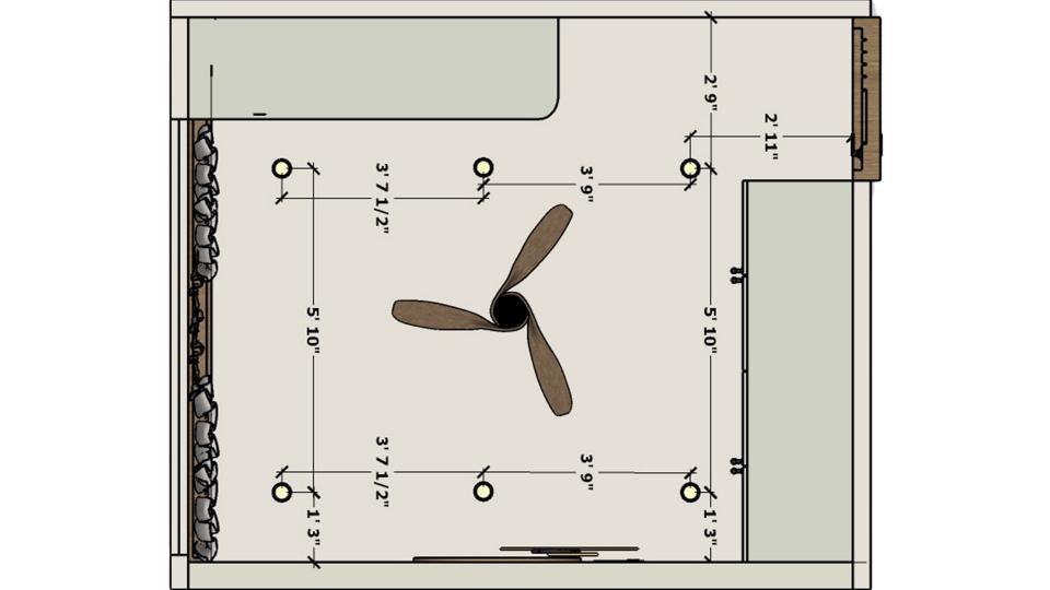 Guest bedroom false ceiling dimensions