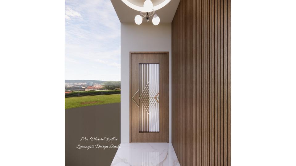 Individual house entrance gate view