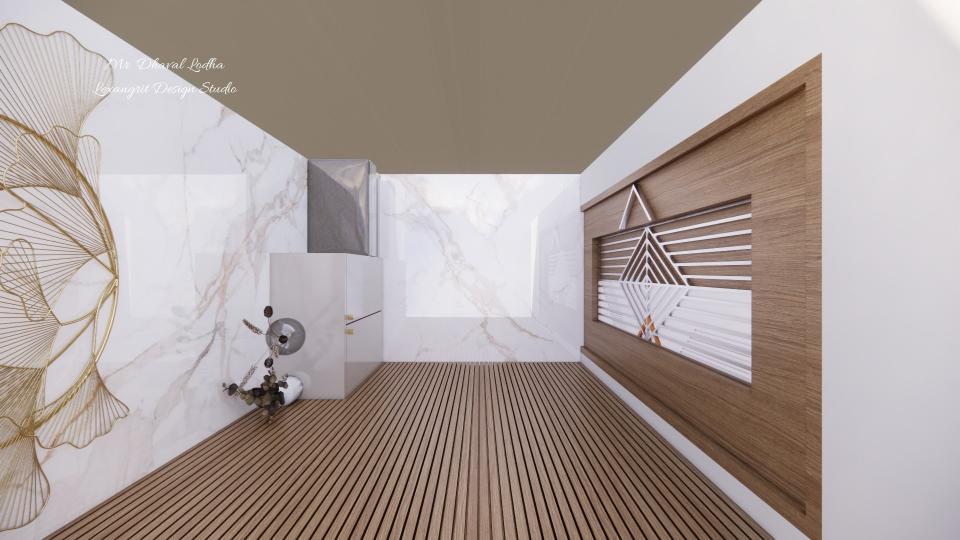 Individual house entrance top view