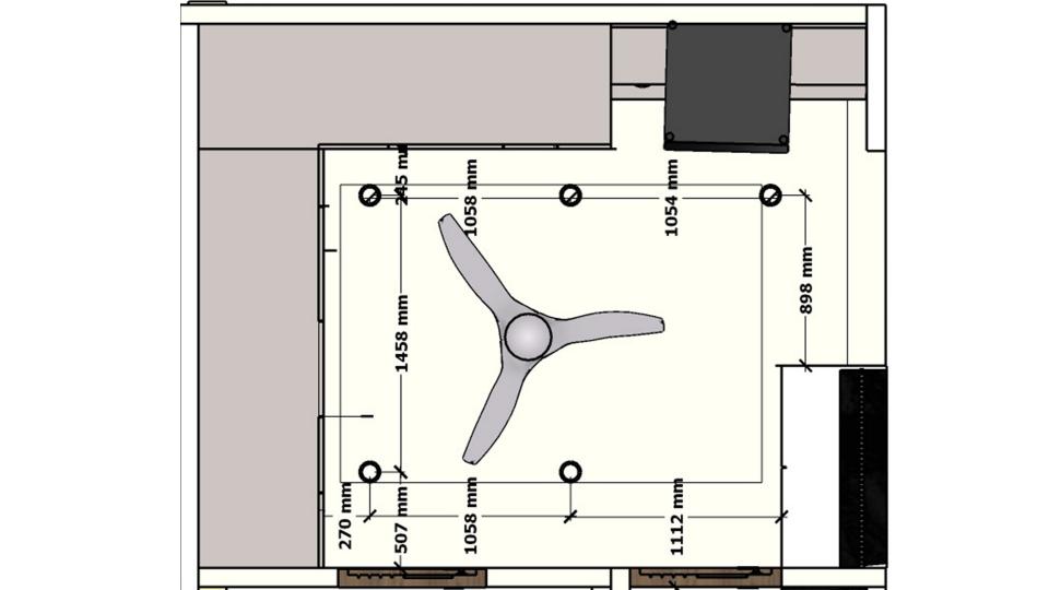 Modular kitchen false ceiling working drawing 2D