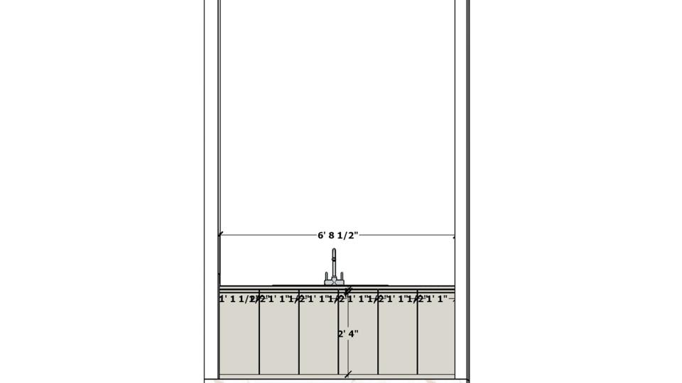 washing sink unit working drawing 2D