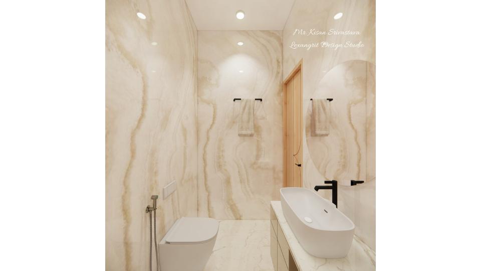 Bathroom after entrance view