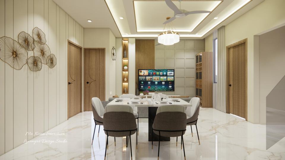 Dining area to living area view