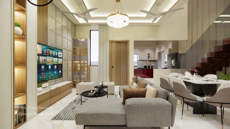 Living room & Dining room after entrance view