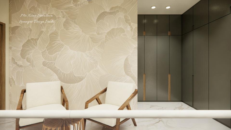 Showing seating area and some storage