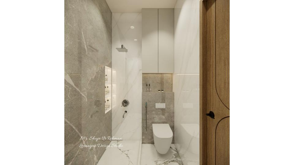 Bathroom shower area and wc area