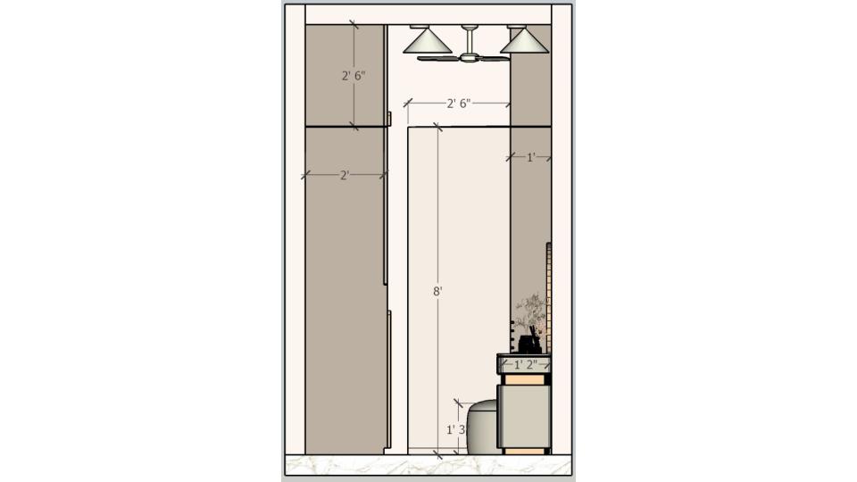 Closet both 2d dimensions