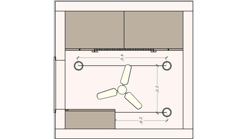 Closet ceiling  2d dimensions