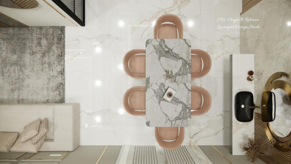 Dining area top view