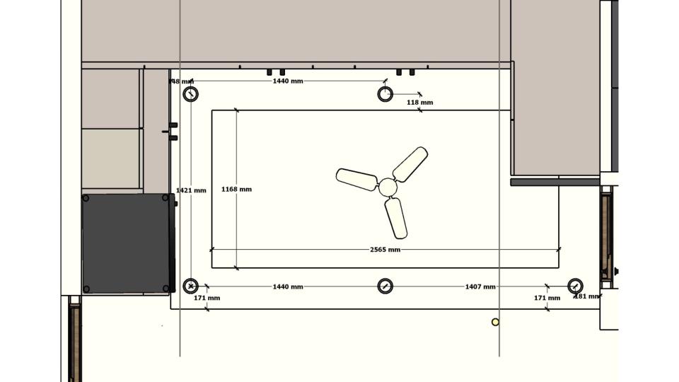 Kitchen ceiling 2d dimensions