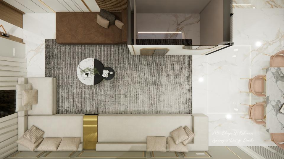 Living room top view