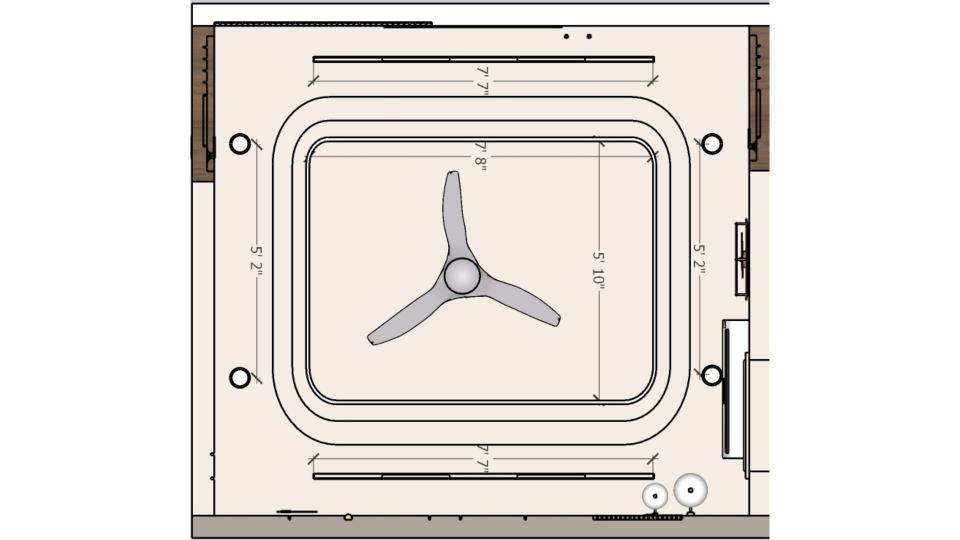 Master Bedroom false ceiling 2d view