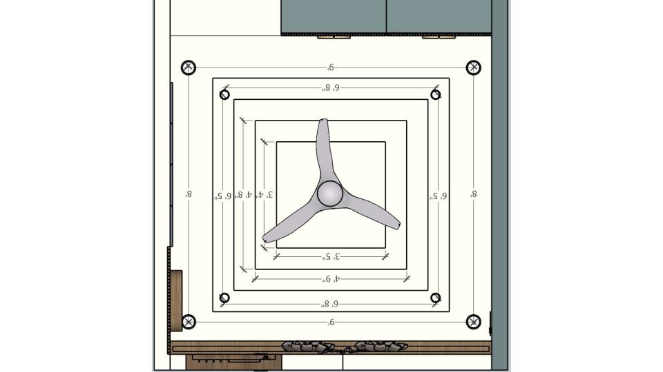 Parents Bedroom false ceiling 2d dimensions