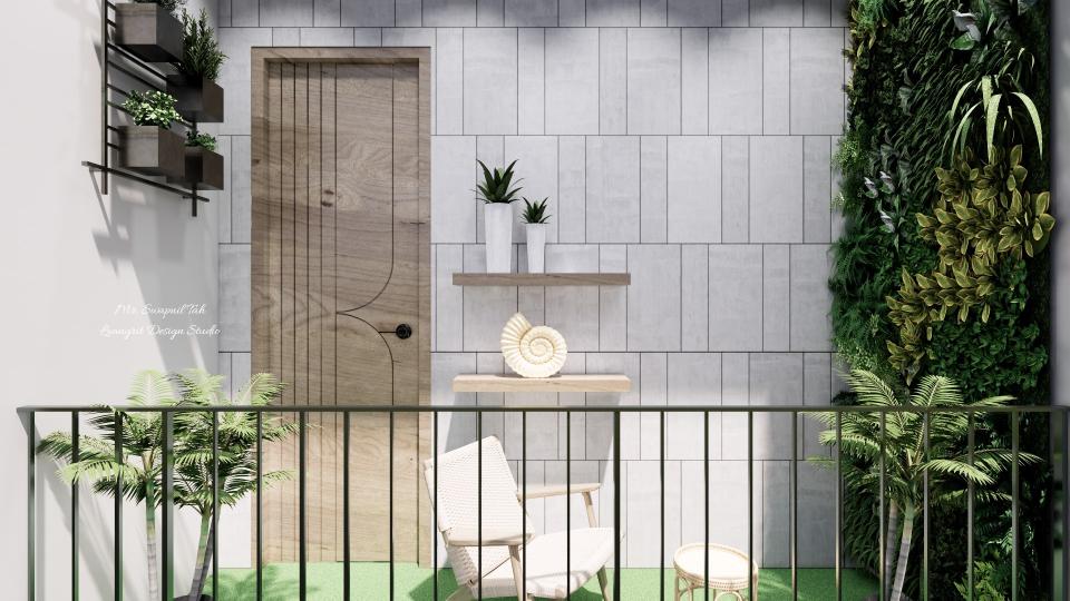 Balcony area showing seating area