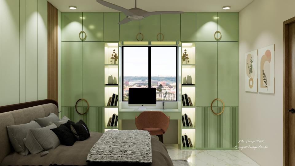 Bedroom 3 showing both side wardrobe 3 and some storages