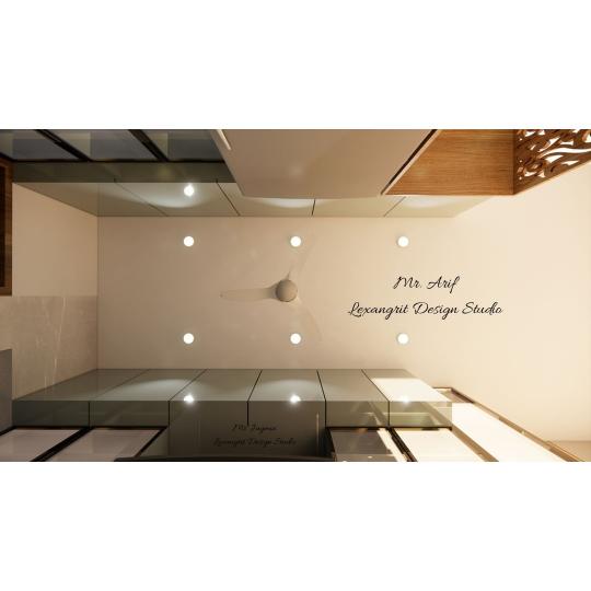 False ceiling one layer design with one fan